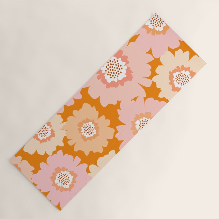 Modern Boho Flowers Yoga Mat Gallery Image 1