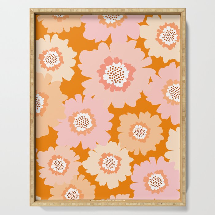 Modern Boho Flowers Serving Tray Gallery Image 1
