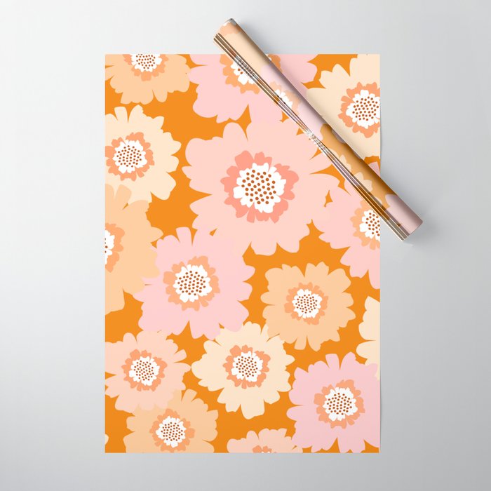 Modern Boho Flowers Wrapping Paper Gallery Image 1