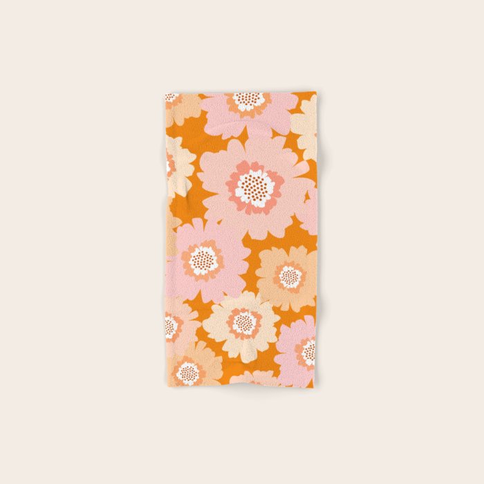 Modern Boho Flowers Bath Towel Gallery Image 1