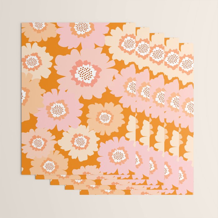 Modern Boho Flowers Wrapping Paper Gallery Image 3