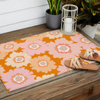 Modern Boho Flowers Outdoor Rug Gallery Image 2