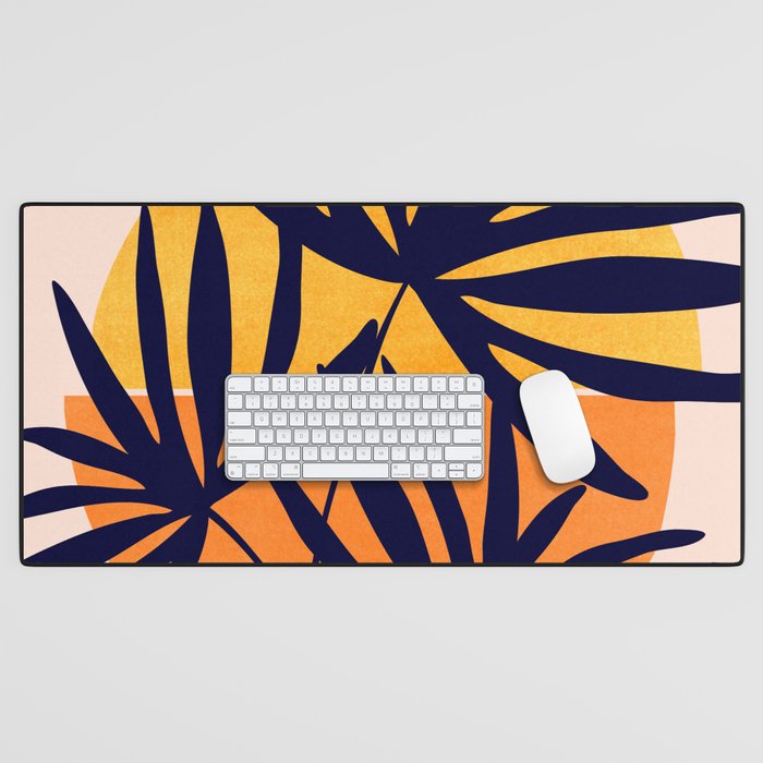 Tropical Retro Sunset Desk Mat Gallery Image 1