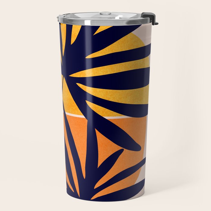 Tropical Retro Sunset Travel Mug Gallery Image 2