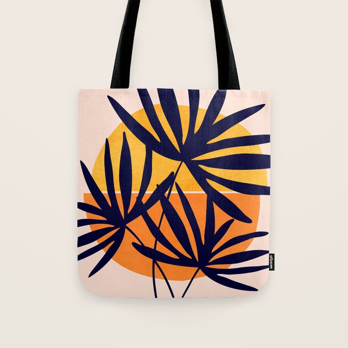 Tropical Retro Sunset Tote Bag Gallery Image 1