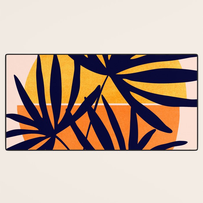 Tropical Retro Sunset Desk Mat Gallery Image 3
