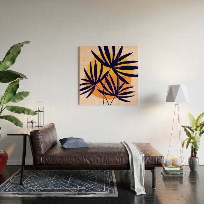 Tropical Retro Sunset Wood Wall Art Gallery Image 2