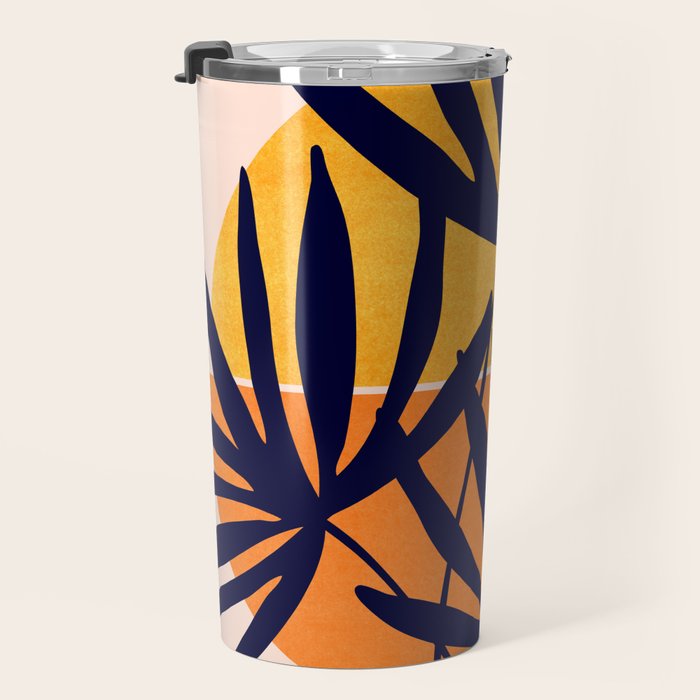 Tropical Retro Sunset Travel Mug Gallery Image 3