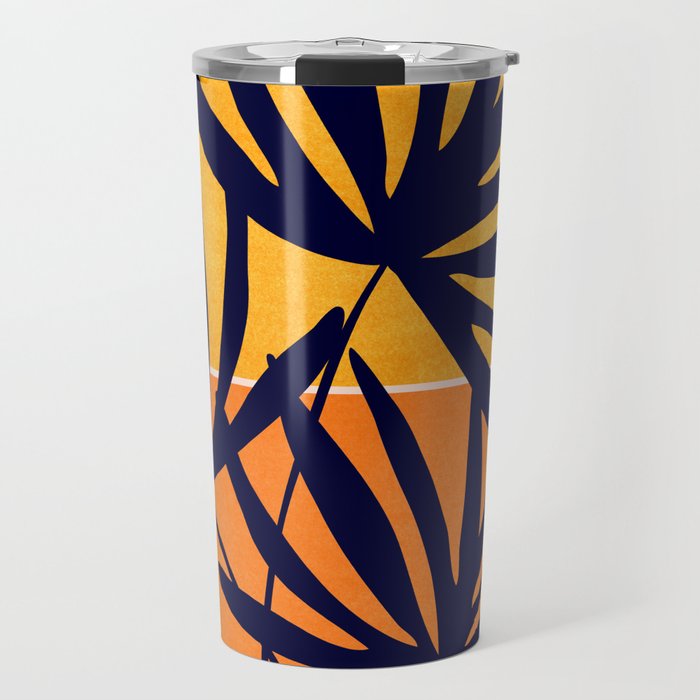 Tropical Retro Sunset Travel Mug