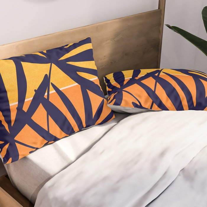 Tropical Retro Sunset Pillow Sham Gallery Image 2