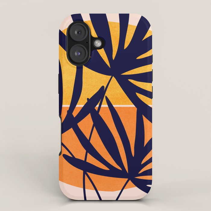 Tropical Retro Sunset iPhone Case Gallery Image 1