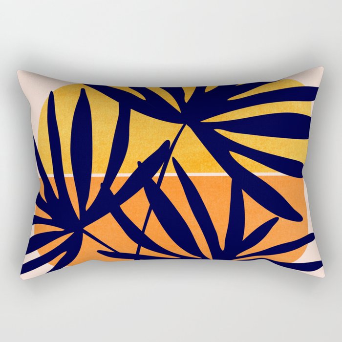 Tropical Retro Sunset Rectangular Pillow Gallery Image 2