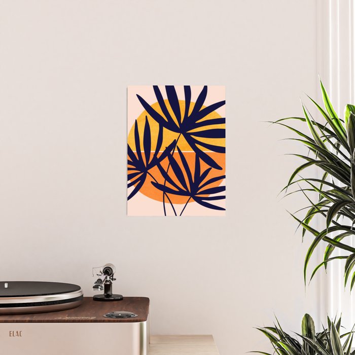 Tropical Retro Sunset Poster Gallery Image 2