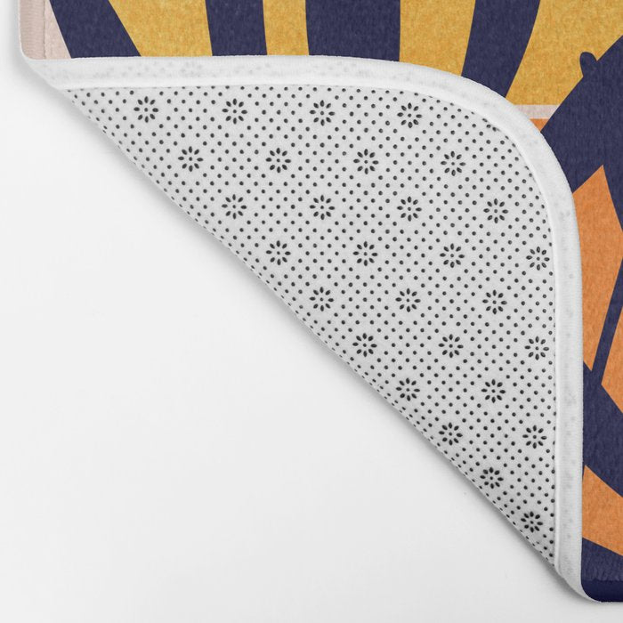 Tropical Retro Sunset Bath Mat Gallery Image 2