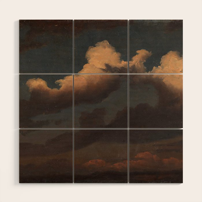 "Cloud Study" by Knud Baade, 1843 Wood Wall Art Gallery Image 1