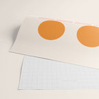 Mid Century Modern Geometric 43 in Coral Orange (Rainbow and Sun Abstraction) Wrapping Paper Gallery Image 2