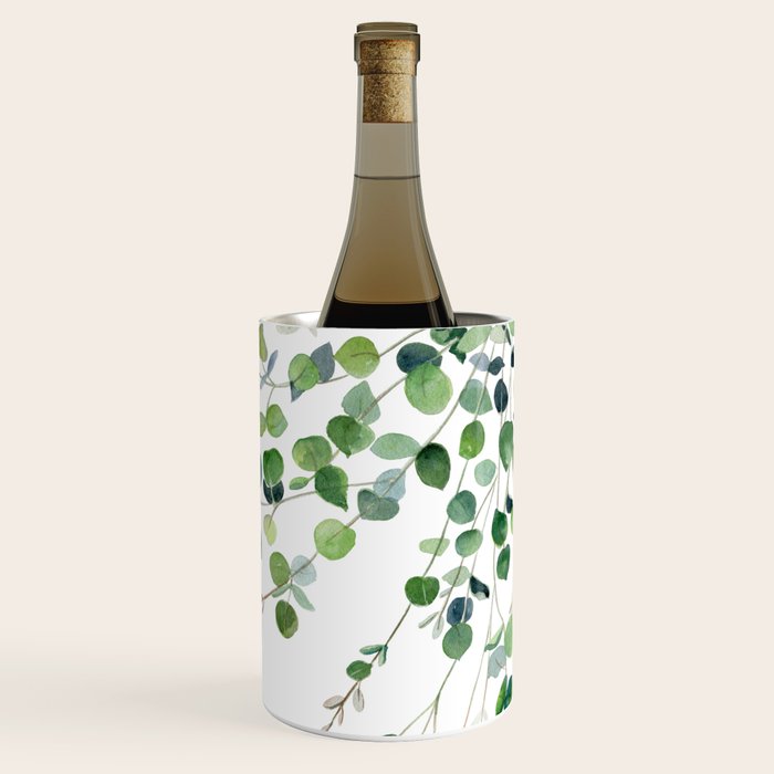 Eucalyptus Watercolor Wine Chiller Gallery Image 1