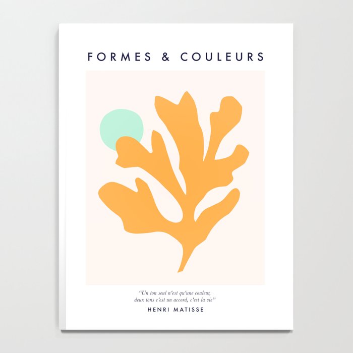Simple Orange Leaf on Aqua Sun - cut-outs 3  Notebook Gallery Image 4
