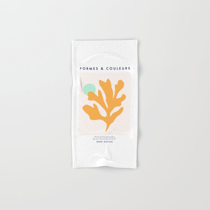 Simple Orange Leaf on Aqua Sun - cut-outs 3  Bath Towel Gallery Image 1