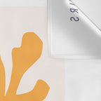 Simple Orange Leaf on Aqua Sun - cut-outs 3  Wall Tapestry Gallery Image 3