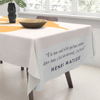 Simple Orange Leaf on Aqua Sun - cut-outs 3  Tablecloth Gallery Image 3