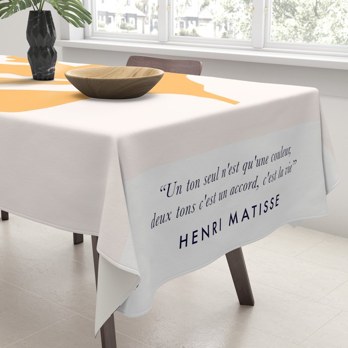 Simple Orange Leaf on Aqua Sun - cut-outs 3  Tablecloth Gallery Image 3