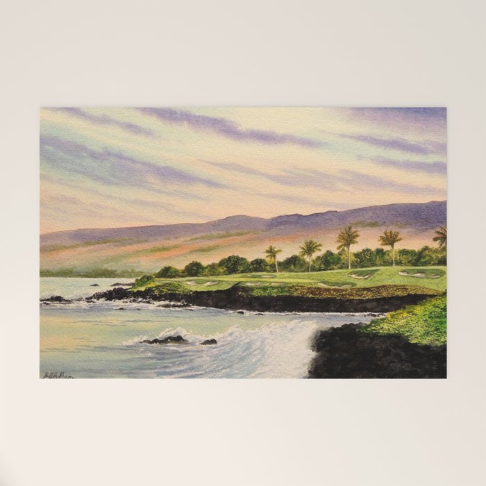 Mauna Kea Golf Course Hawaii Hole 3 Welcome Mat Gallery Image 1