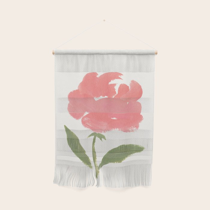 Blush Pink Rose - Gouache Painting Wall Hanging Gallery Image 1