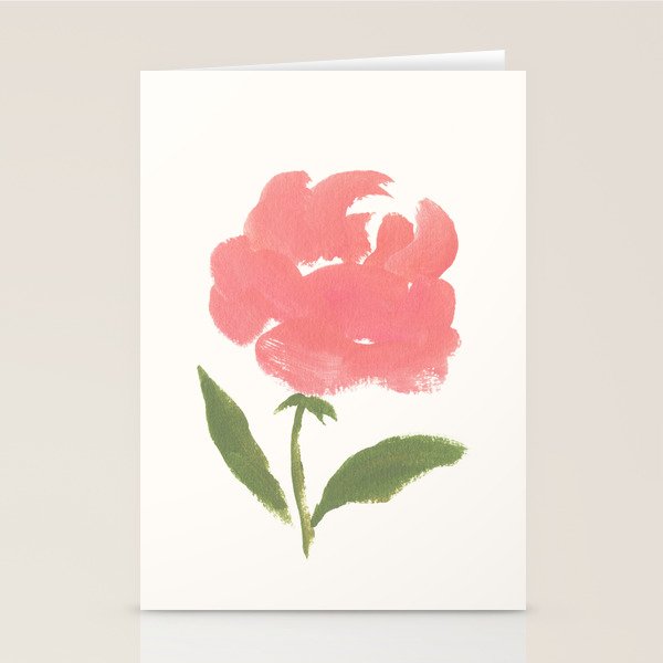 Blush Pink Rose - Gouache Painting Stationery Card Gallery Image 2