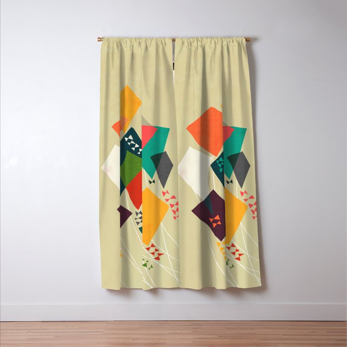 Whimsical kites Window Curtain Gallery Image 3