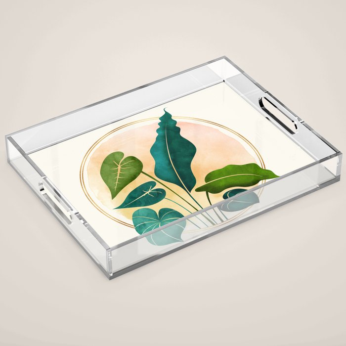 Opening Act Tropical Greenery Acrylic Tray Gallery Image 1