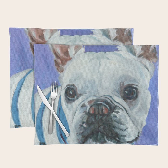 French Bulldog Oil Painting Portrait Placemat Gallery Image 1
