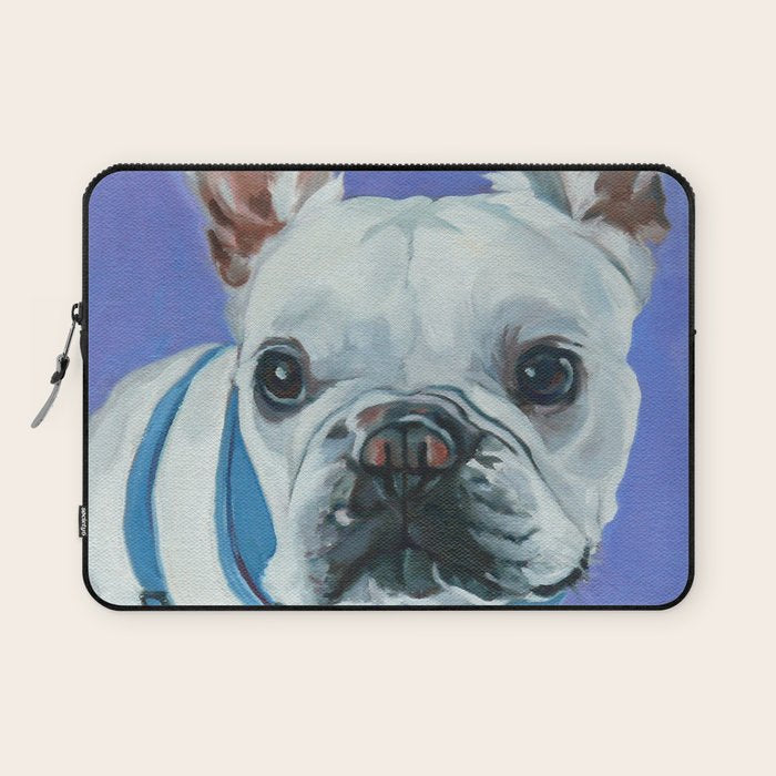 French Bulldog Oil Painting Portrait Laptop Sleeve Gallery Image 1