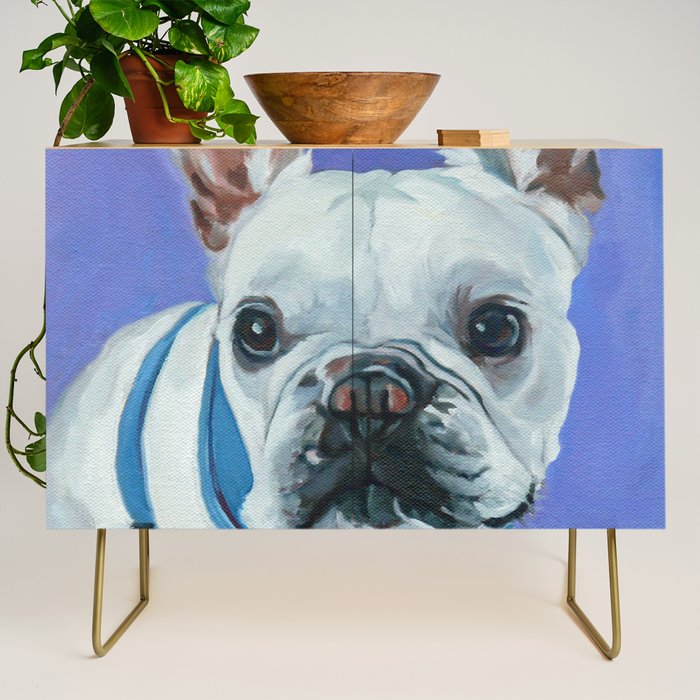 French Bulldog Oil Painting Portrait Credenza Gallery Image 1