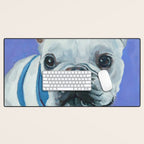 French Bulldog Oil Painting Portrait Desk Mat Gallery Image 1