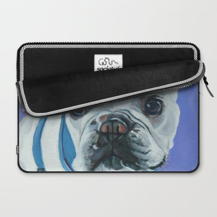 French Bulldog Oil Painting Portrait Laptop Sleeve Gallery Image 2