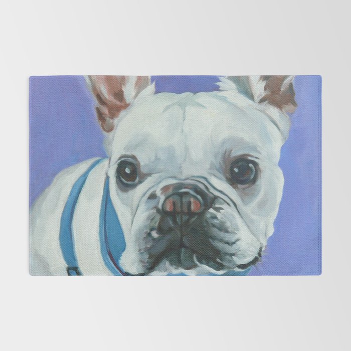 French Bulldog Oil Painting Portrait Rug Gallery Image 2
