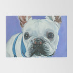 French Bulldog Oil Painting Portrait Rug Gallery Image 2