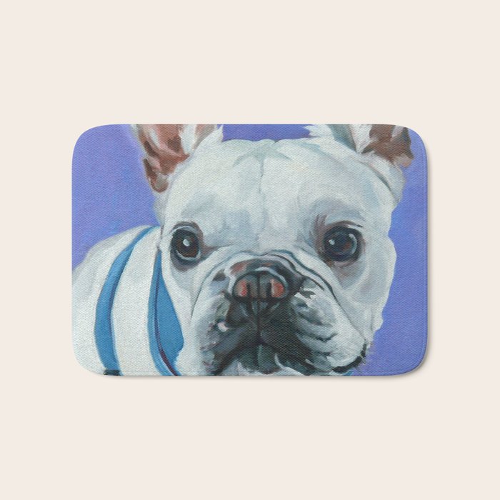 French Bulldog Oil Painting Portrait Bath Mat Gallery Image 1