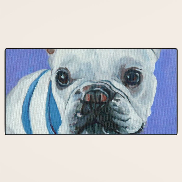 French Bulldog Oil Painting Portrait Desk Mat Gallery Image 3