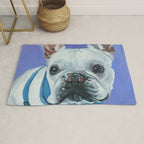 French Bulldog Oil Painting Portrait Rug Gallery Image 1