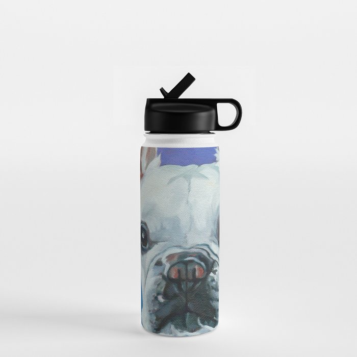 French Bulldog Oil Painting Portrait Water Bottle Gallery Image 1