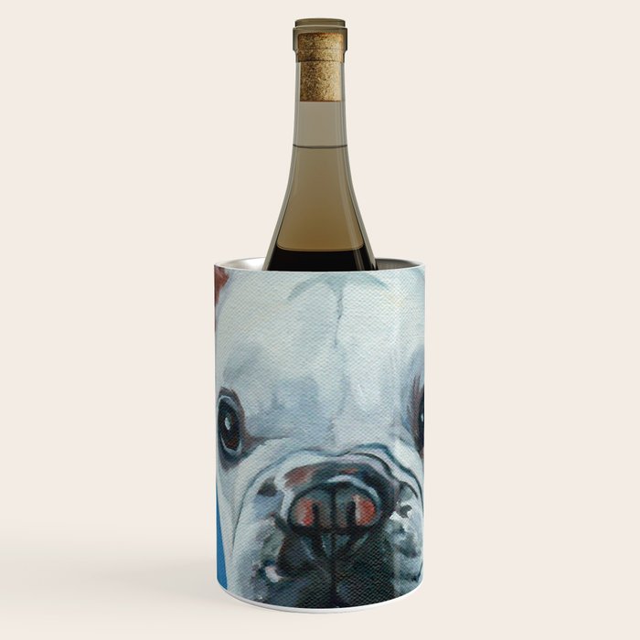 French Bulldog Oil Painting Portrait Wine Chiller Gallery Image 1
