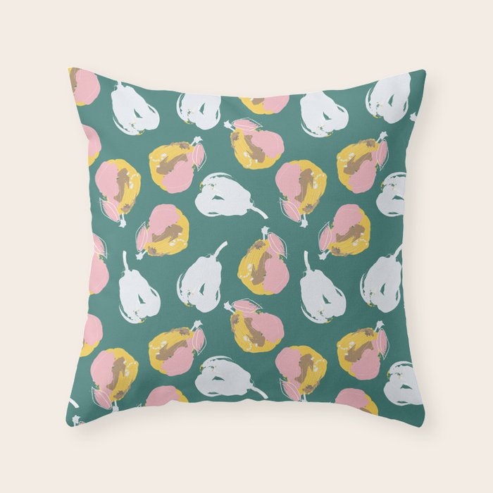 Pear Season Throw Pillow Gallery Image 1