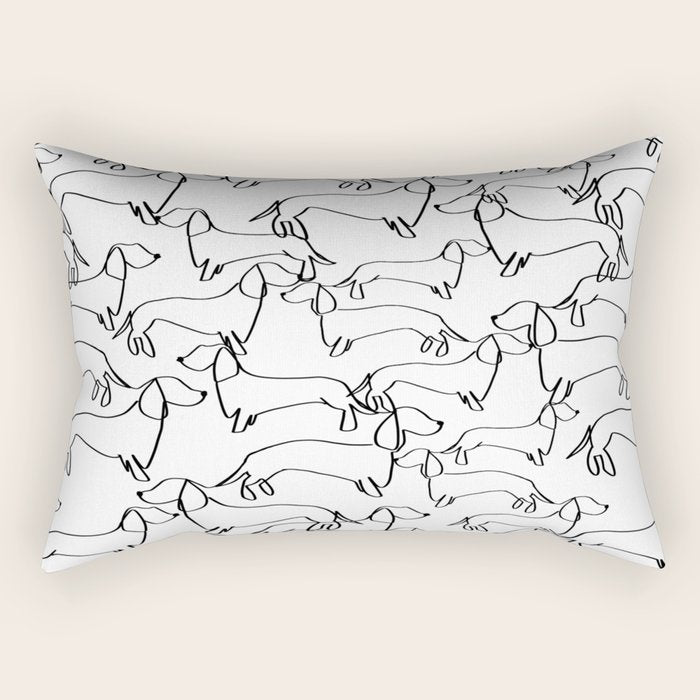 Dachshund Love Rectangular Pillow Gallery Image 2