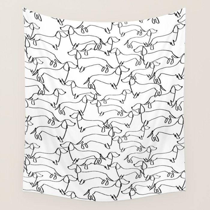 Dachshund Love Wall Tapestry Gallery Image 4