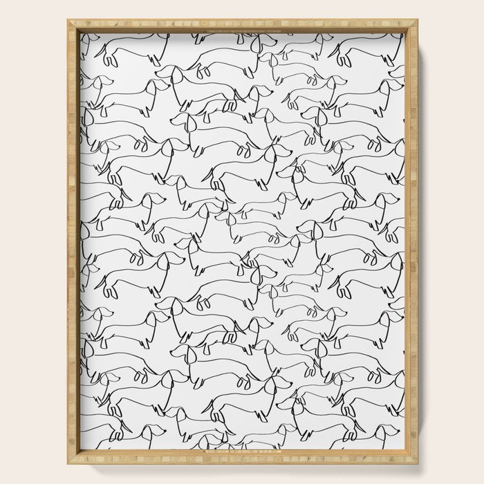 Dachshund Love Serving Tray Gallery Image 1