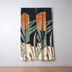 Abstract Art Tropical Leaves 120 Window Curtain Gallery Image 3