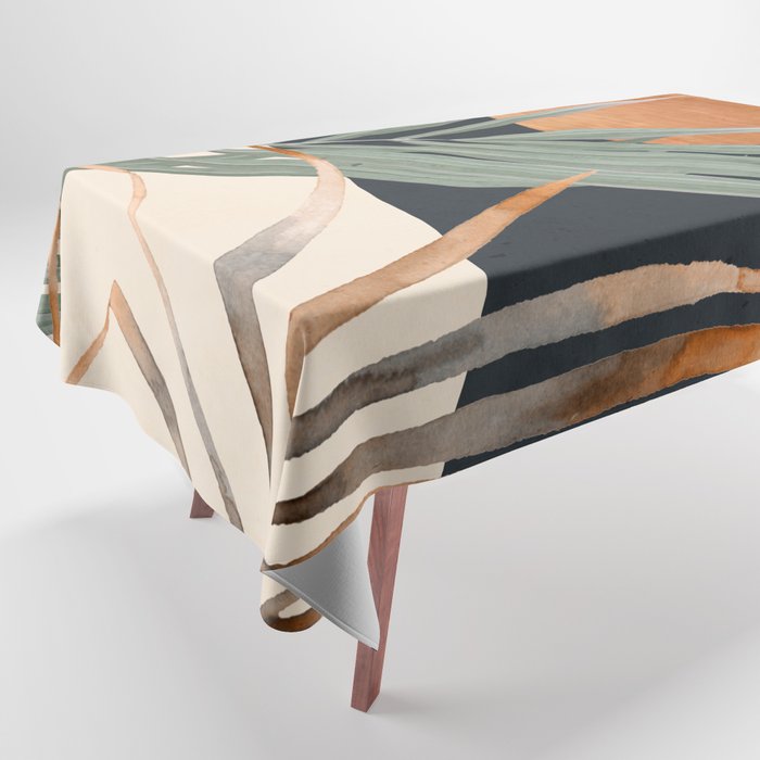 Abstract Art Tropical Leaves 120 Tablecloth Gallery Image 1