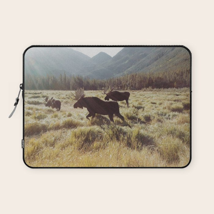 Three Meadow Moose Laptop Sleeve Gallery Image 1